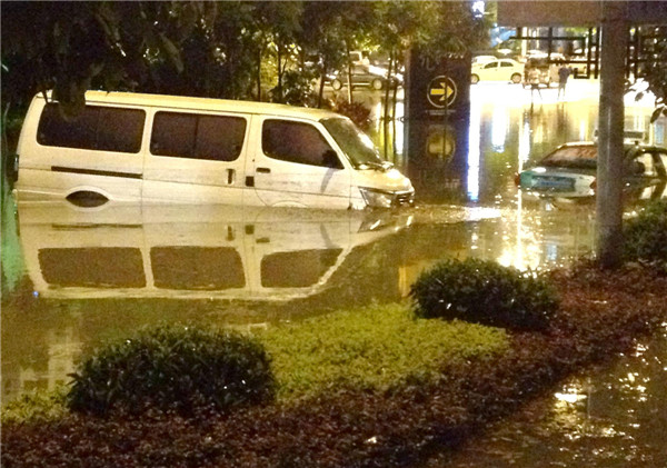 Rainstorm brings flood in South China