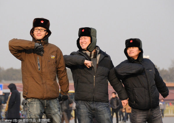 Tian'anmen posing