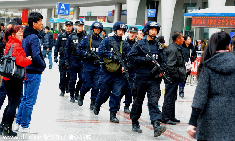 Security tightened in public places across China