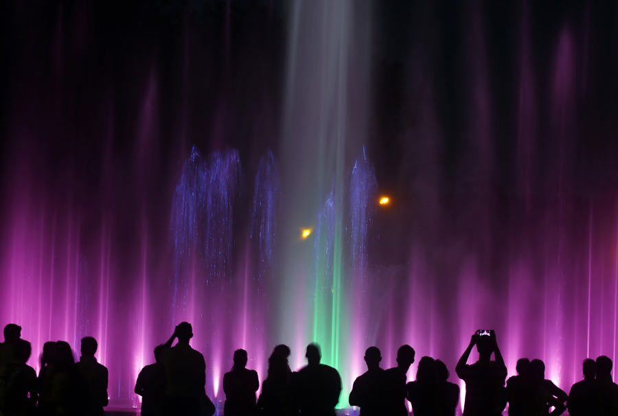 Fountain show in Budapest's Margaret Island