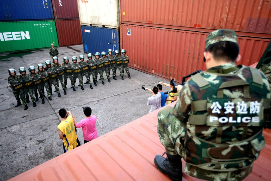 UAV used in S China anti-terror drill