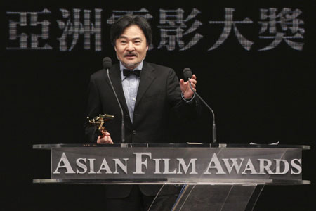 Award-winning actors at the Asian Film Awar