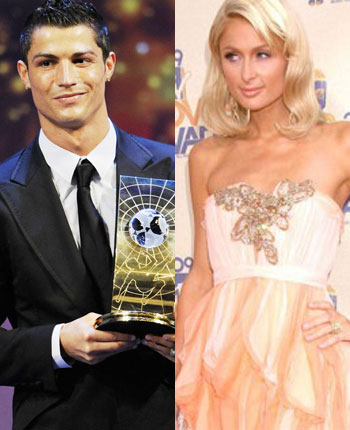 Paris Hilton scores with Ronaldo