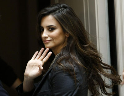 Penelope Cruz on the set of 