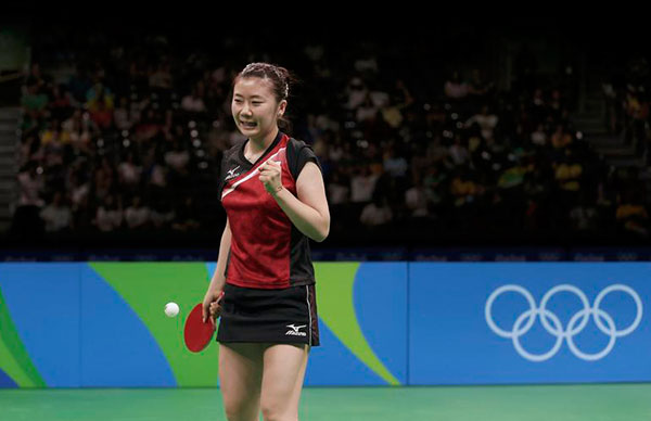 Fukuhara upsets 2nd seed Feng to make her first semis in Olympic table tennis