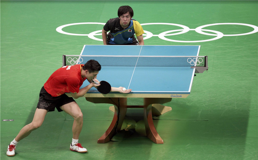 Chinese men's table tennis overcomes singles loss to win team event