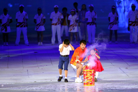 Asian Games' main cauldron lit