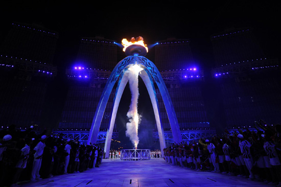 Asian Games' main cauldron lit