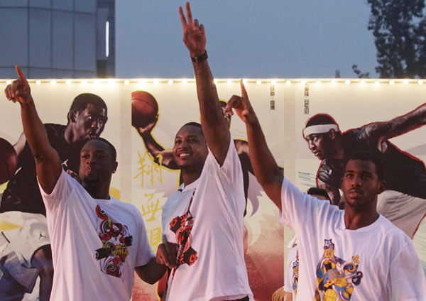 NBA players on promotional tour in China