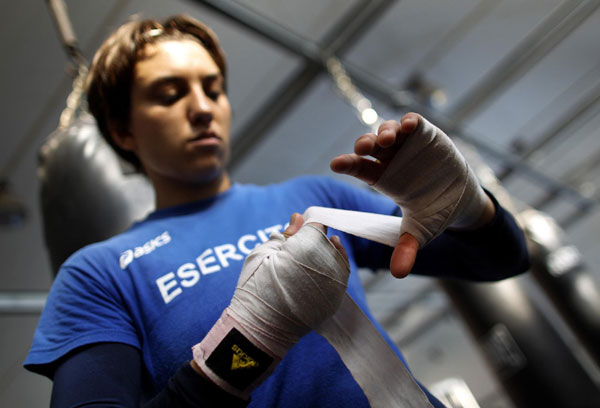 Woman soldier restricts her fighting to the ring