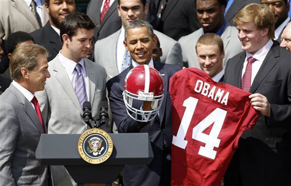 Obama honors Crimson Tide for BCS championship