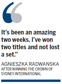 Radwanska storms to Sydney glory