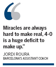 Barca chases a miracle after German rout