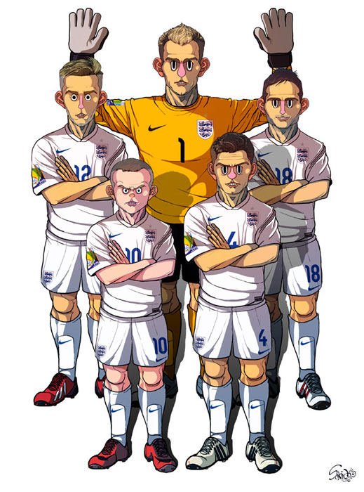 Cartoonist draws World Cup teams