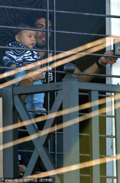 Luis Suarez receives a hero's welcome at home