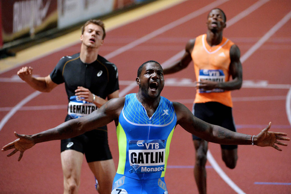 Gatlin, Bowie set year-best times