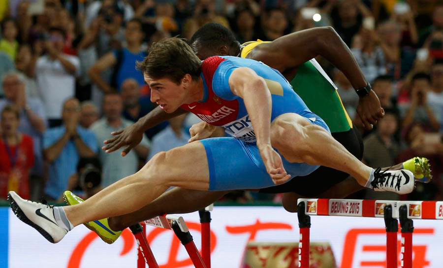 Shubenkov of Russia wins 110m hurdles at worlds