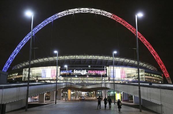 English soccer fans salute France by roaring out the 'Marseillaise'