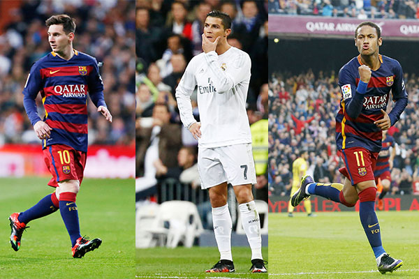 Messi, Ronaldo and Neymar are Ballon d'Or nominees