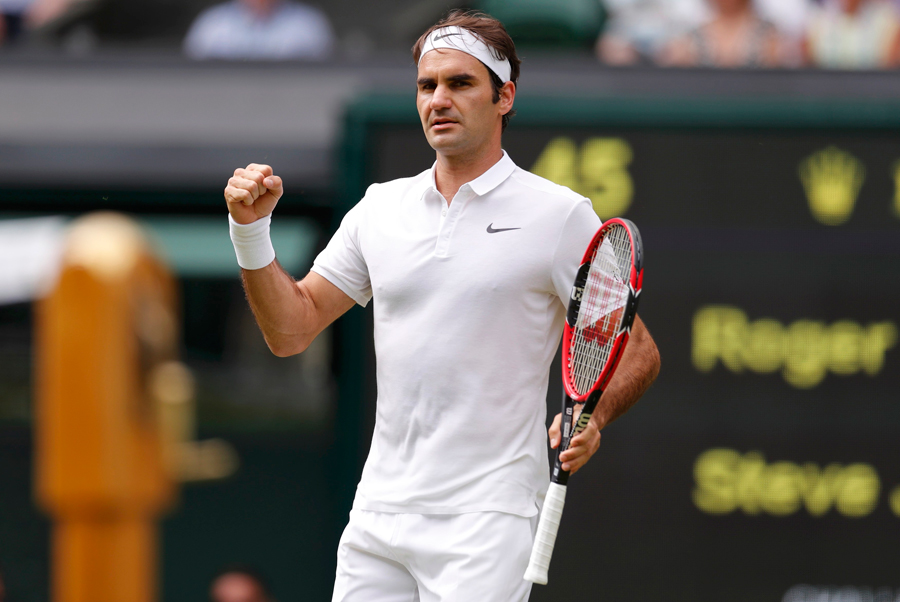 Federer beats Johnson 3-0 at 2016 Wimbledon Championships