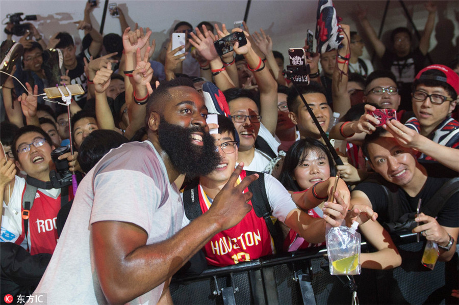 NBA star James Harden rockets into Beijing