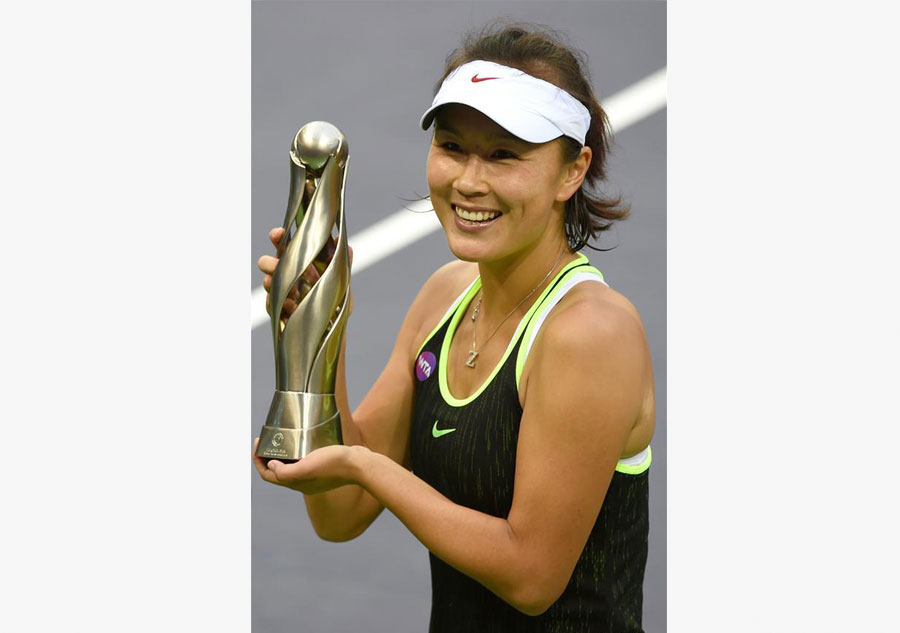 Peng Shuai claims title of women's singles at WTA Tianjin Open