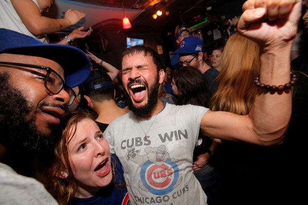 Chicago Cubs win baseball World Series for first time since 1908