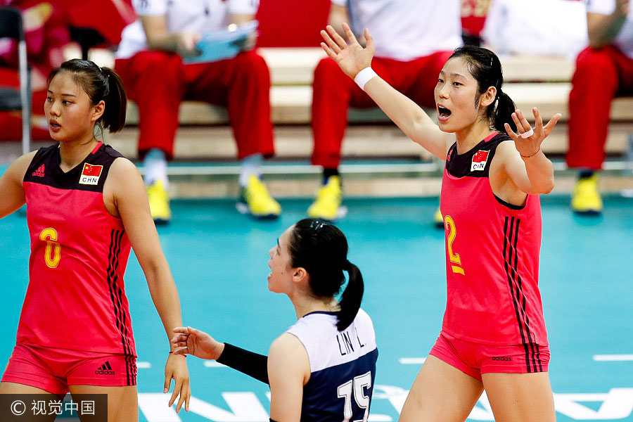 Zhu, Zhang inspire China to straight-set win over Brazil in FIVB GP finals