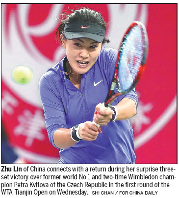 Zealous Zhu sends Petra packing in Tianjin