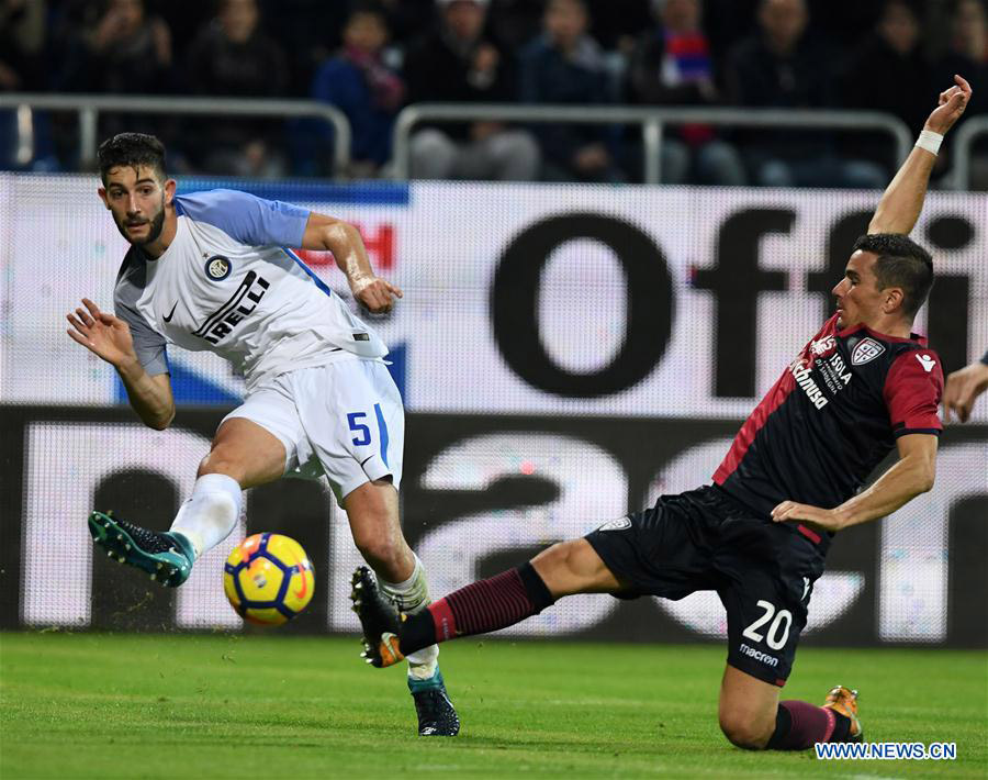 Inter Milan beats Cagliari 3-1 at Serie A soccer match