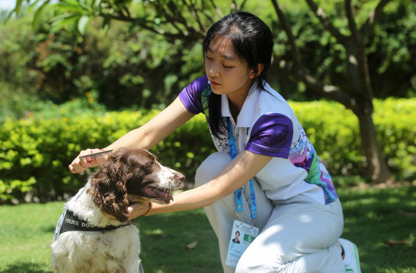 Dogs at work help ensure Universiade safety