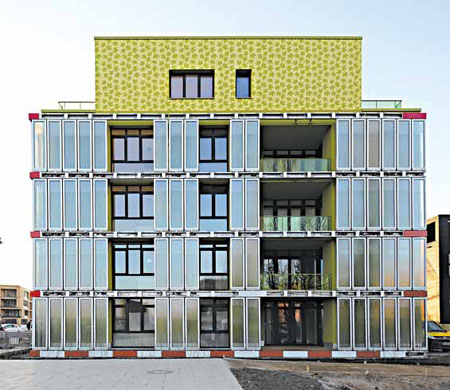 A building powered by algae growth