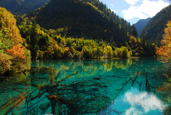 Spilled color palette: Jiuzhai Valley