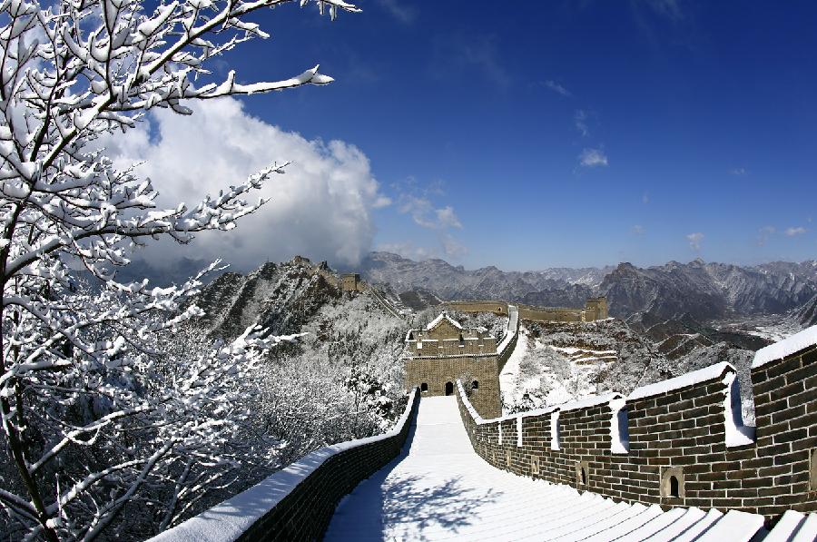 Popular attractions draped in snow