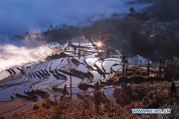 Terrace fields in Yuanyang, China's Yunnan