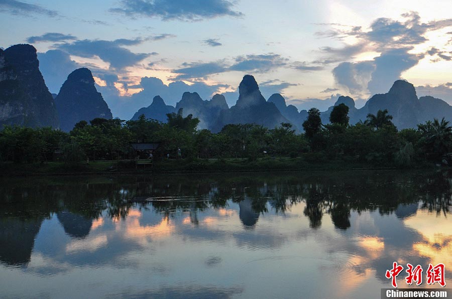 Beautiful karst mountains in Guangxi