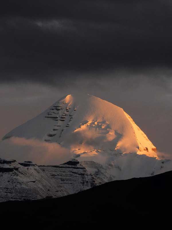 Beautiful scenery of holy mountain in China's Tibet