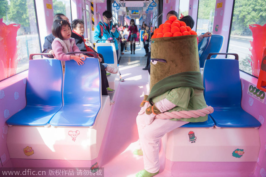 Children's theme tram starts operation in Guangzhou