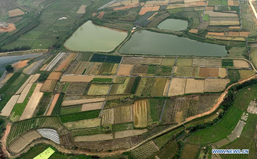 Aerial view of rural areas in Nanning, Guangxi