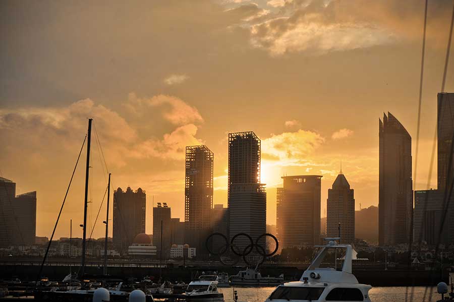 Mesmerizing sunset in Qingdao