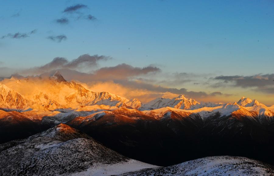 Majestic view of Namjagbarwa peak in Nyingchi, Tibet