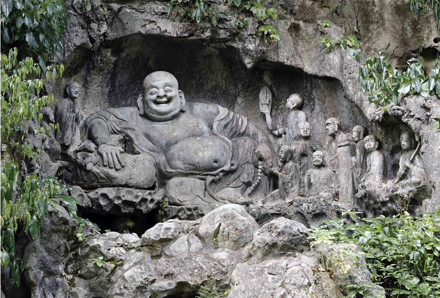 Scenery of Lingyin Temple in China's Hangzhou