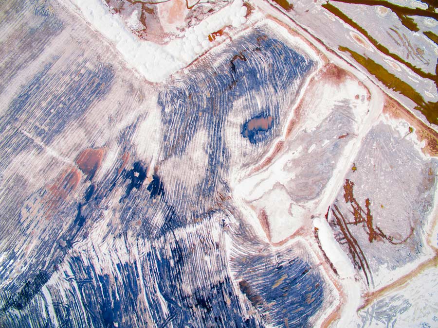 Colorful salt fields in Shanxi