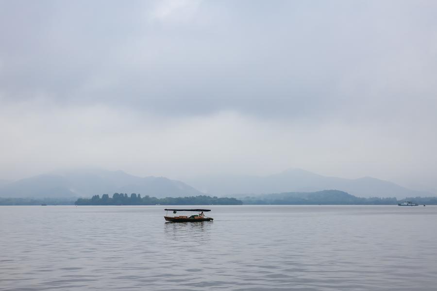 Early summer scenery of West Lake in Hangzhou