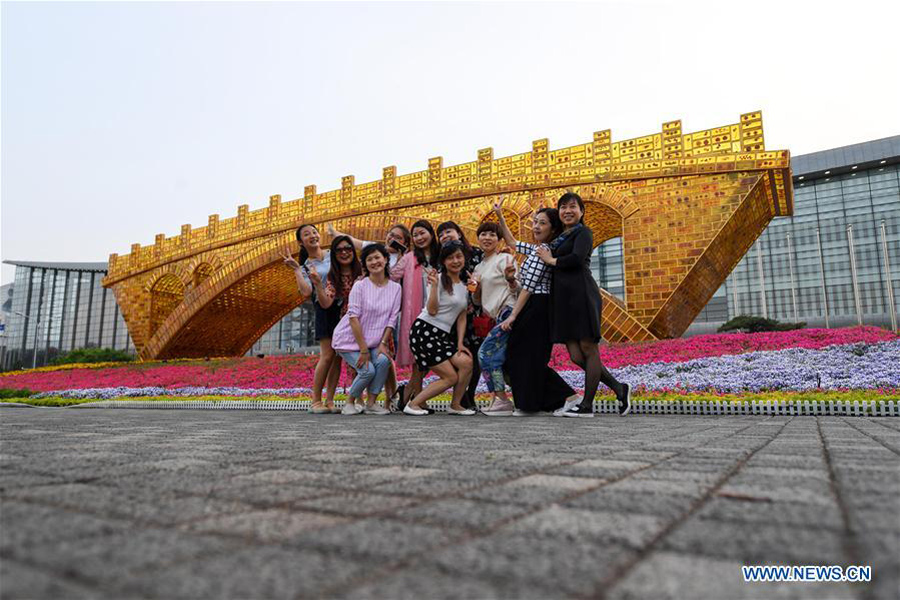 Golden Bridge on Silk Road structure constructed in Beijing