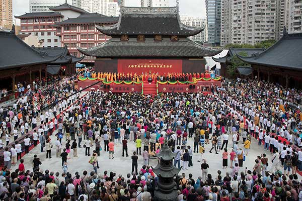 Historic Shanghai temple's slow odyssey complete