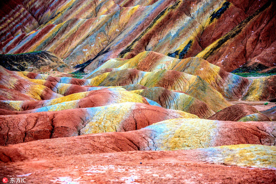 Scenery of Danxia landform in NW China