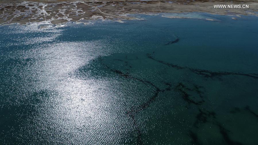 Aerial photos of Qinghai Lake in NW China