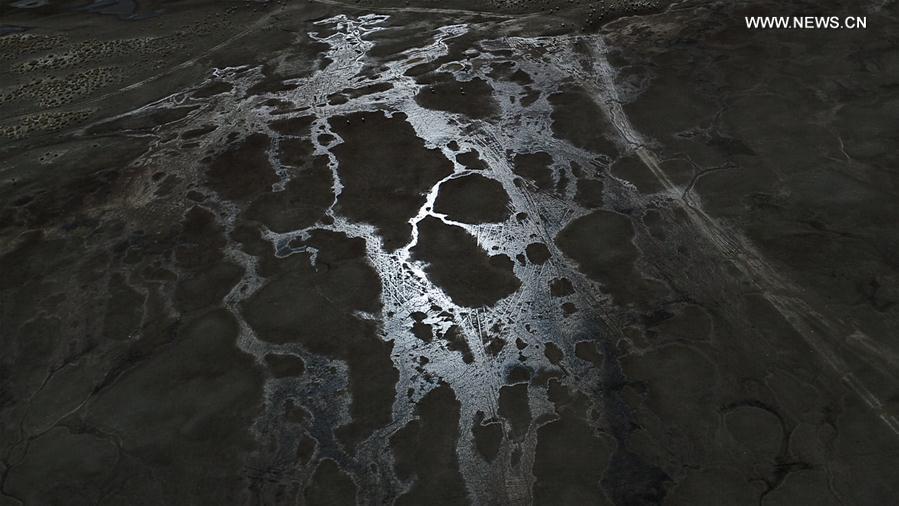 Aerial photos of Qinghai Lake in NW China