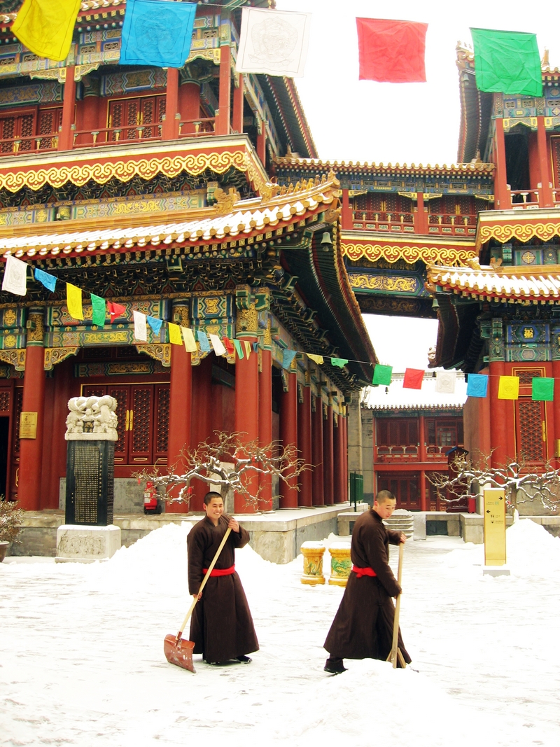 Snow-covered Lama Temple